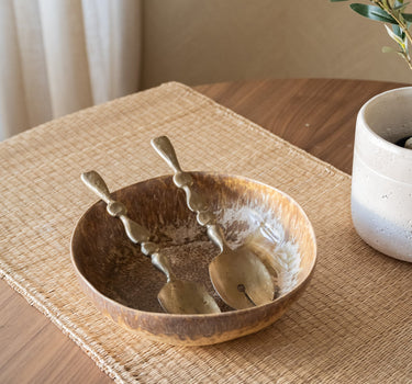 SET OF 2 - Bloomingville Salad Servers Edi Brass - Things I Like Things I Love