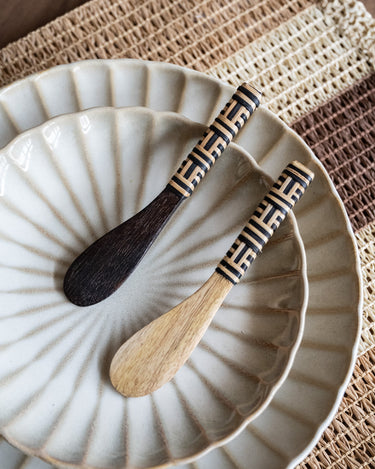 SET OF 2 - Butter Knives Zebra Handwoven Bamboo - Things I Like Things I Love