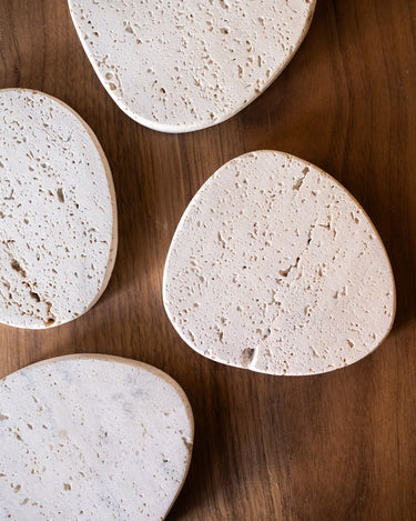 SET OF 2 - Coasters Cecile Travertine - Things I Like Things I Love