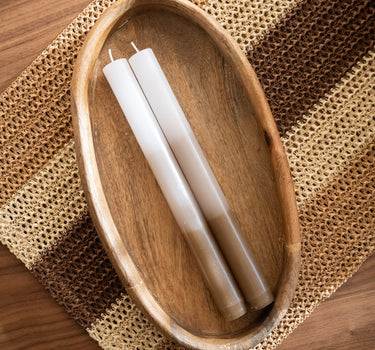 SET OF 2 - Dinner Candle Ombre Brown - Things I Like Things I Love