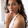 Set Of 2 Earrings Greek Elegance Hoop Gold - Things I Like Things I Love
