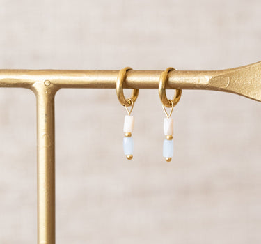 Set of 2 Earrings Ocean Terra Hoop Gold - Things I Like Things I Love