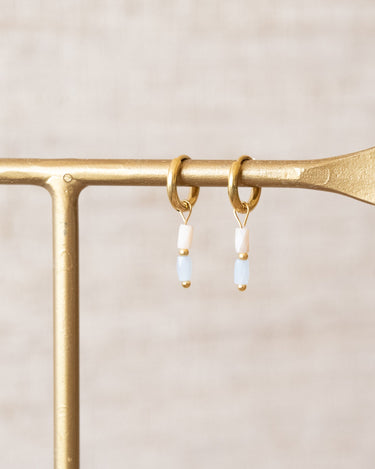 Set of 2 Earrings Ocean Terra Hoop Gold - Things I Like Things I Love