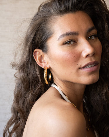 Set Of 2 Earrings Sunlight Hoop Gold - Things I Like Things I Love