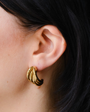 Set Of 2 Golden Glamour Stud Gold - Things I Like Things I Love
