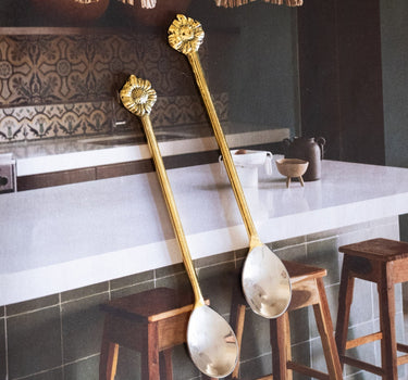 SET OF 2 - Handmade Sunflower Spoons - Things I Like Things I Love