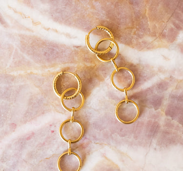 Set of 2 hoops Mamma Mia Gold - Things I Like Things I Love