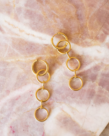 Set of 2 hoops Mamma Mia Gold - Things I Like Things I Love