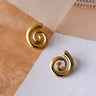 SET OF 2 - Single Hoop Goldplated Chunky Spiral - Things I Like Things I Love