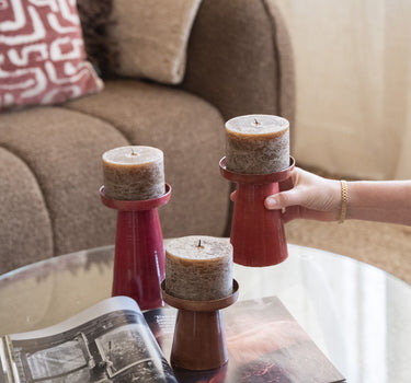 SET OF 3 - Candle Holder Mosa - Things I Like Things I Love