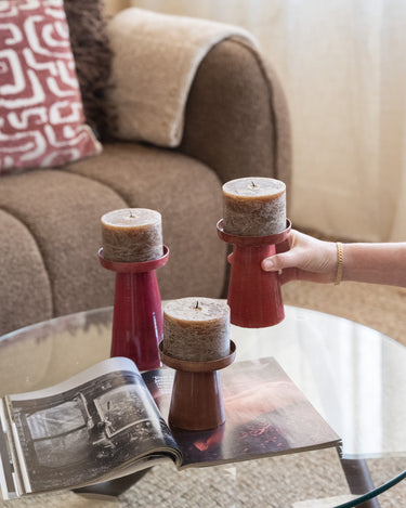 SET OF 3 - Candle Holder Mosa - Things I Like Things I Love