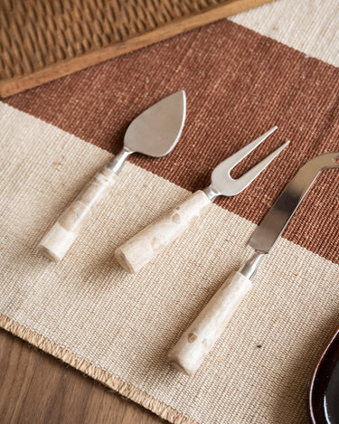 SET OF 3 - Cheese Knives Marble Beige - Things I Like Things I Love
