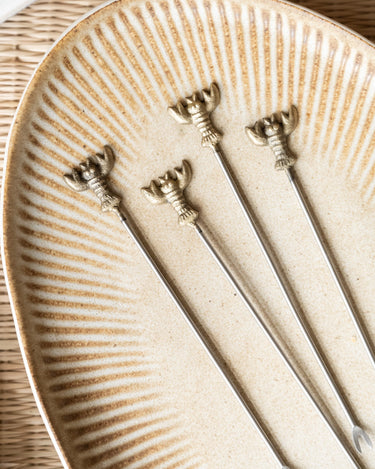 SET OF 4 - Cocktail Picks Lobster - Things I Like Things I Love