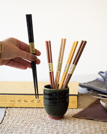 SET OF 5 - Chopstick Hexagon Wood - Things I Like Things I Love