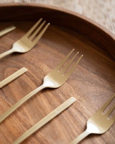 SET OF 6 - Cake Fork Terno Gold - Things I Like Things I Love