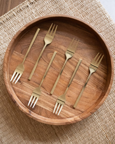 SET OF 6 - Cake Fork Terno Gold - Things I Like Things I Love