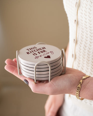 SET OF 6 - TILTIL Coasters Wine O'Clock - Things I Like Things I Love