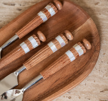 SET VAN 16 - Bestekset Acacia Bruin - Things I Like Things I Love