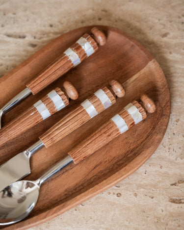 SET VAN 16 - Bestekset Acacia Bruin - Things I Like Things I Love