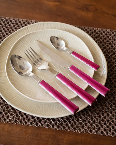 SET VAN 16 - Bestekset Poppy Roze - Things I Like Things I Love