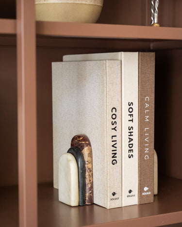 SET VAN 2 - Bloomingville Boekensteun Vani Marmer - Things I Like Things I Love