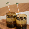 SET VAN 2 - Cocktailroerders Palmboom Glas - Things I Like Things I Love