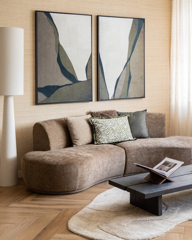 SET VAN 2 - Grote Schilderijen Lienzo Velvet Groen - Things I Like Things I Love