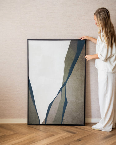 SET VAN 2 - Grote Schilderijen Lienzo Velvet Groen - Things I Like Things I Love