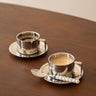 SET VAN 2 - Koffiemok met schotel Oryn Chroom - Things I Like Things I Love