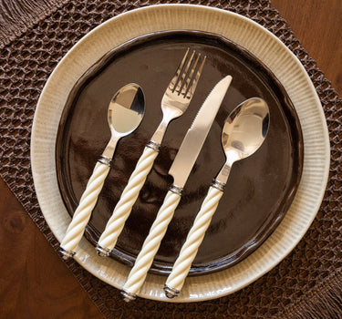 SET VAN 24 - Bestekset Sala Swirl Crème - Things I Like Things I Love