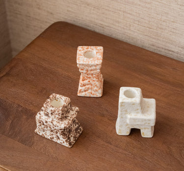 SET VAN 3 - Bloomingville Kandelaar Blan - Things I Like Things I Love
