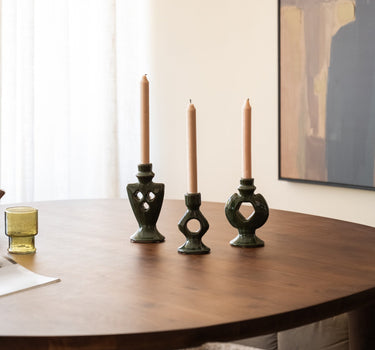 SET VAN 3 - Bloomingville Kandelaar Weio Groen - Things I Like Things I Love