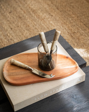 Set van 3 - Cheese Knives Marble Beige - Things I Like Things I Love