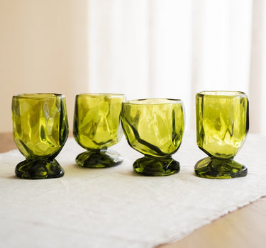 SET VAN 4 - HKLIVING Glazen Emerald - Things I Like Things I Love