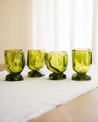 SET VAN 4 - HKLIVING Glazen Emerald - Things I Like Things I Love
