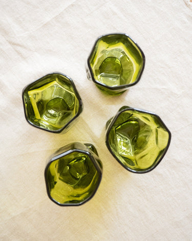 SET VAN 4 - HKLIVING Glazen Emerald - Things I Like Things I Love