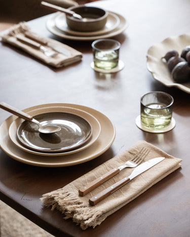 SET VAN 4 – Servetten Franjes Beige - Things I Like Things I Love