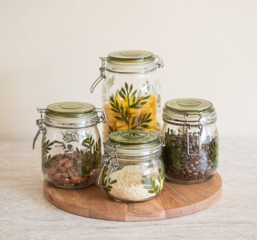 SET VAN 4 - Voorraadpotten Botanisch - Things I Like Things I Love