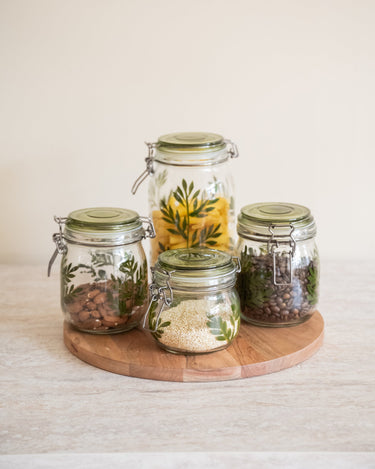 SET VAN 4 - Voorraadpotten Botanisch - Things I Like Things I Love