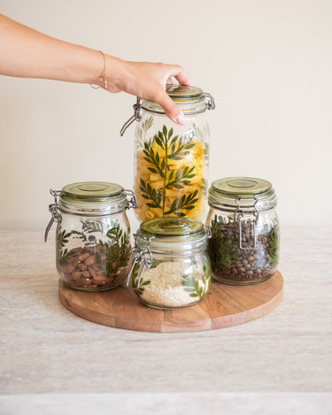 SET VAN 4 - Voorraadpotten Botanisch - Things I Like Things I Love
