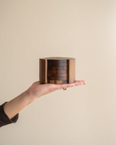 SET VAN 6 - Onderzetters Zino Acaciahout - Things I Like Things I Love
