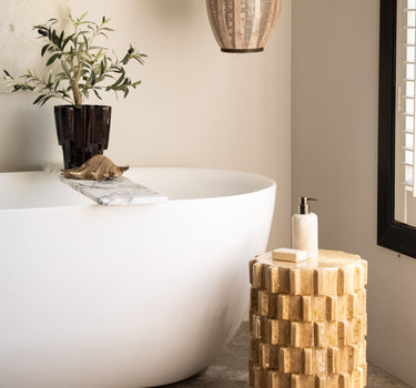 Side Table Axu Ceramic Butter Yellow - Things I Like Things I Love