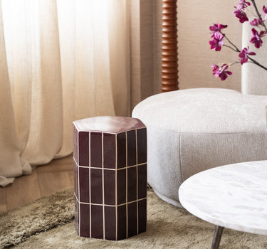 Side Table Plu Tiles Aubergine - Things I Like Things I Love