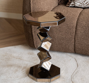 Side Table Reflec Mirror Brown - Things I Like Things I Love