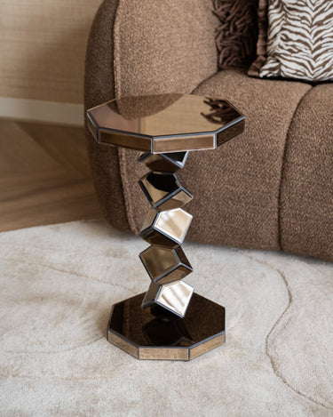 Side Table Reflec Mirror Brown - Things I Like Things I Love