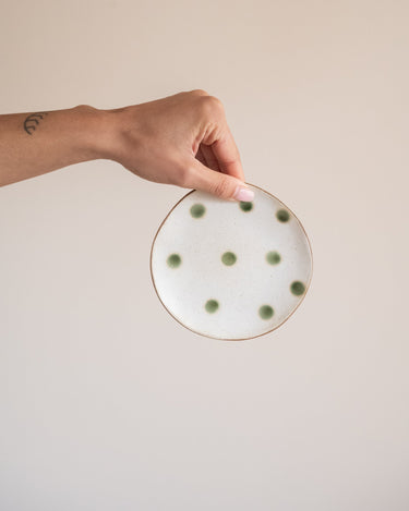 Small Plate Polka Dots Green - Things I Like Things I Love