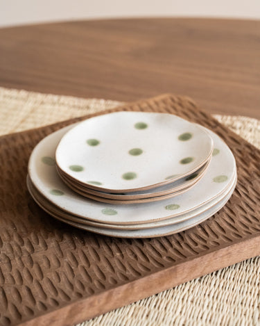 Small Plate Polka Dots Green - Things I Like Things I Love