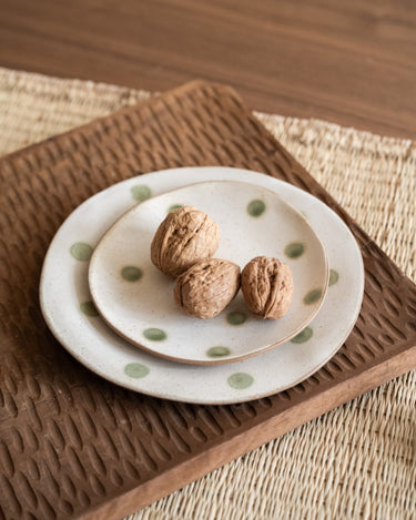 Small Plate Polka Dots Green - Things I Like Things I Love