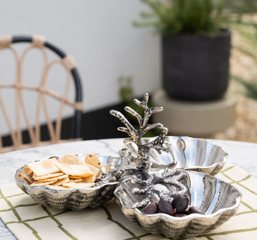 Snack Serving Tray Coral Chrome - Things I Like Things I Love
