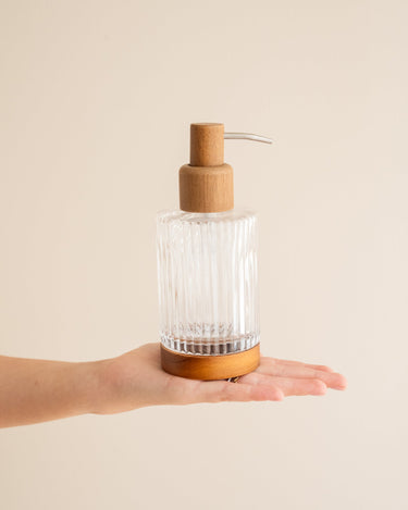 Soap Dispenser Acacia Wood Glass - Things I Like Things I Love